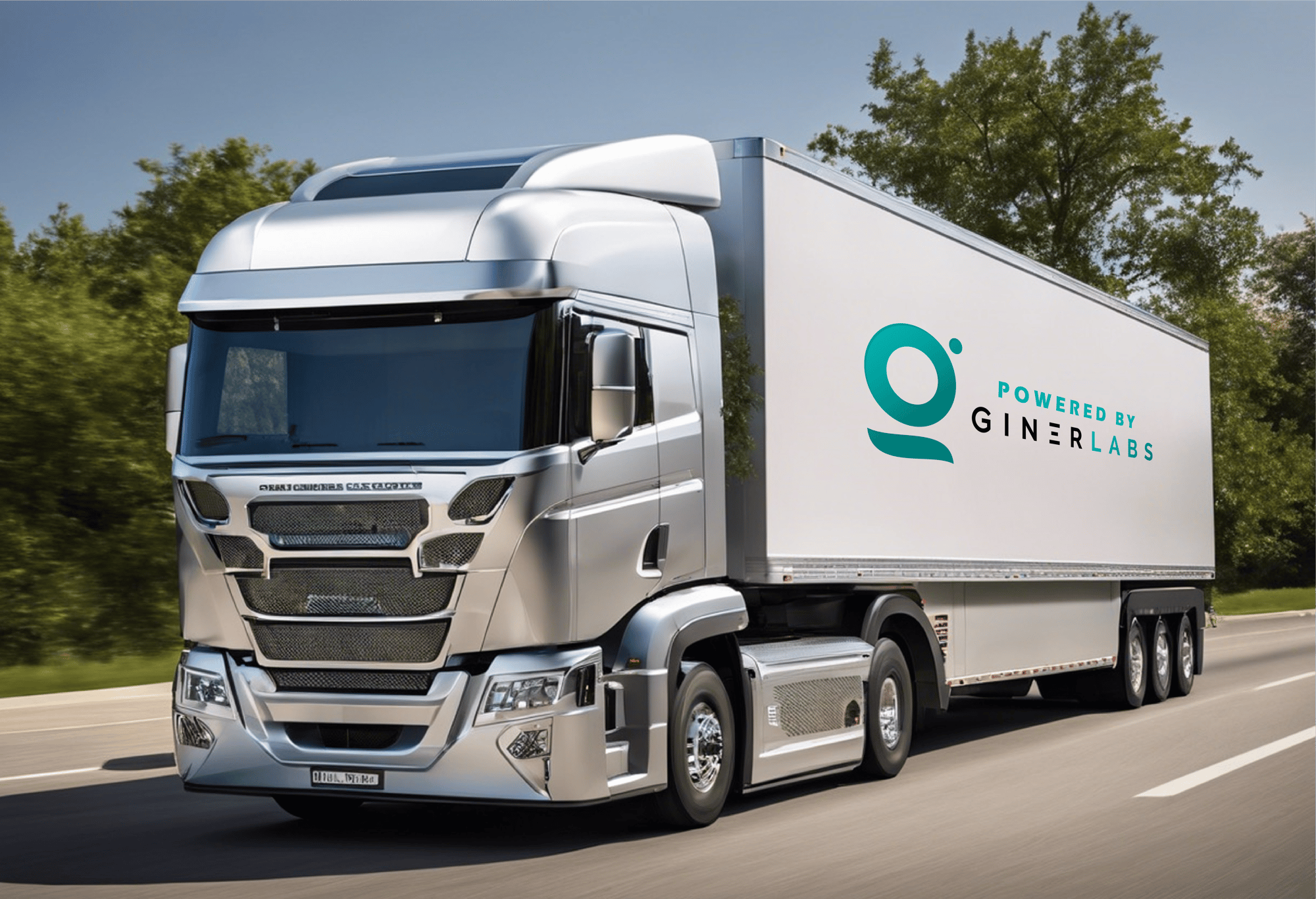 Fuel Cell Truck on road Fuel Cell Truck on road